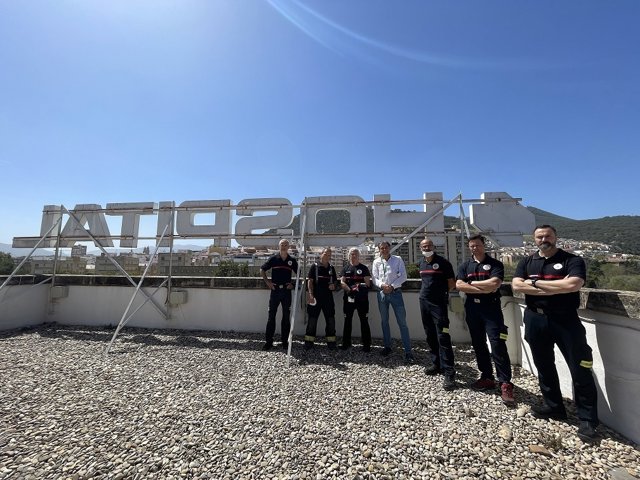 Visita de bomberos al Hospital de Jaén