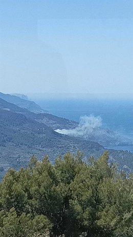 Declarado un incendio forestal de nivel 1 en Deià (Mallorca)