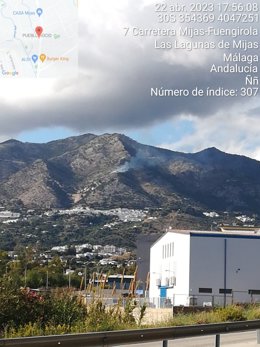 Incendio declarado en un paraje de Mijas