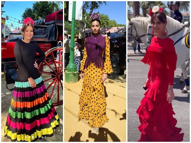 Nuestras celebrities se han puesto sus mejores galas para pasear por la Feria de Sevilla