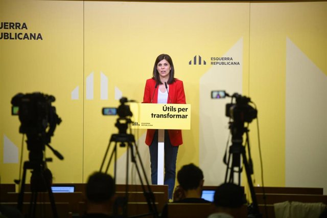 Marta Vilalta en rueda de prensa.