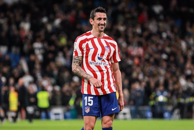 Archivo - Stefan Savic of Atletico de Madrid looks on after the spanish league, La Liga Santander, football match played between Real Madrid and Atletico de Madrid at Santiago Bernabeu stadium on february 25, 2023, in Madrid, Spain.