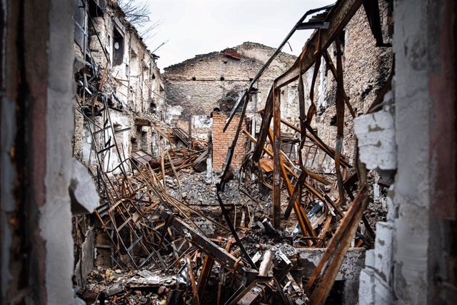Archivo - Imatge d'un habitatge destruït a Kherson