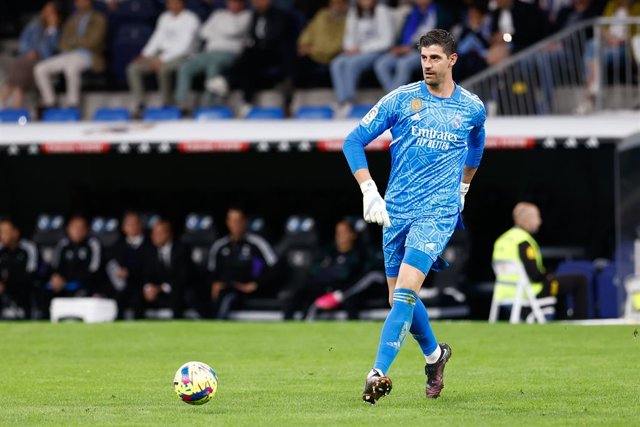El porter Thibaut Courtois amb el Reial Madrid