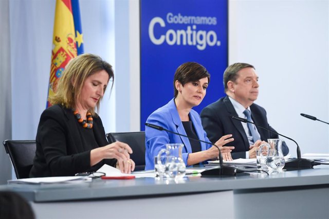  La vicepresidenta tercera y ministra para la Transición Ecológica y el Reto Demográfico, Teresa Ribera, en la rueda de prensa posterior al Consejo de Ministros