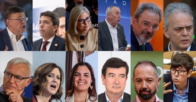 Candidatos al 28M en la Comunidad Valenciana y Valencia.