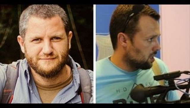 Archivo - David Beriain (izquierda) y Roberto Fraile