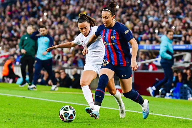 Lucy Bronze during the UEFA Women's Champions League, Quarter-finals match between FC Barcelona and AS Roma