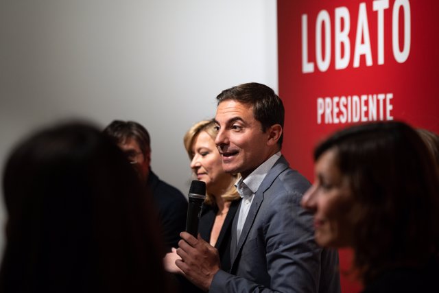El candidato del PSOE a la Presidencia de la Comunidad de Madrid, Juan Lobato, presenta su programa para las elecciones autonómicas del 28 de mayo, a 26 de abril de 2023, en Madrid (España).