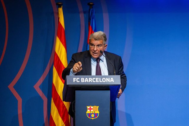 El president del FC Barcelona, Joan Laporta
