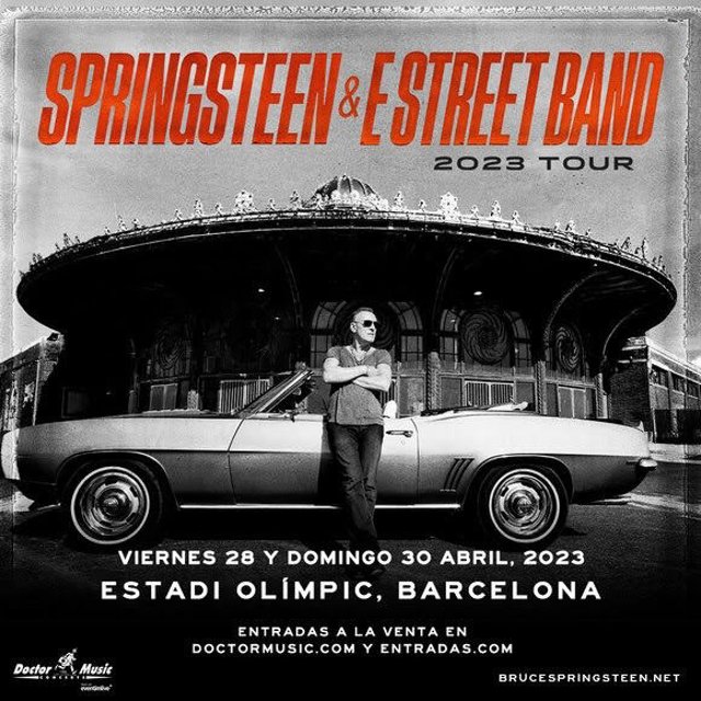 Archivo - Cartell dels concerts de Bruce Springsteen a Barcelona