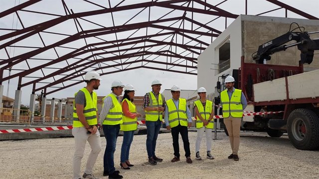 Visita a las obras de la piscina climatizada