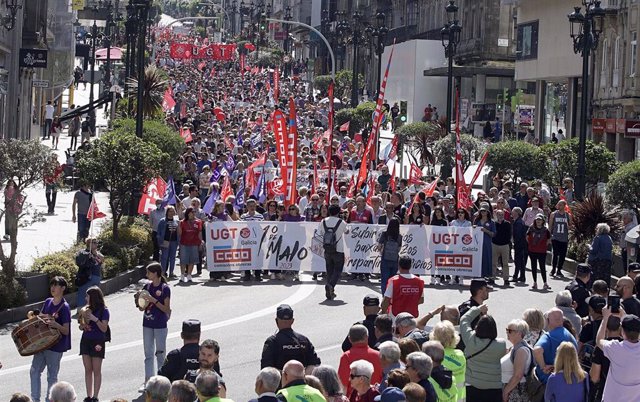 Manifestación del Primero de Mayo en Vigo