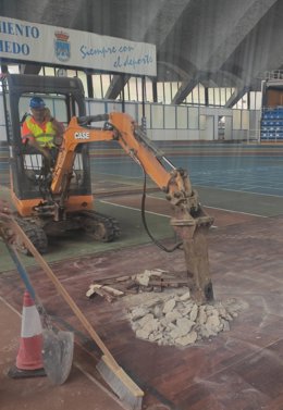 Archivo - Inicio de las obras del Palacio de los Deportes de Oviedo