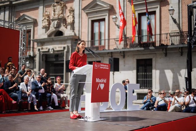 La  candidata del PSOE a la alcaldía de Madrid, Reyes Maroto. Archivo.