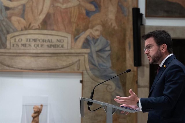 Aragonès en un acto reciente