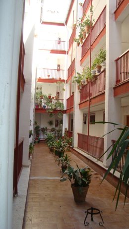 Interior del bloque de viviendas