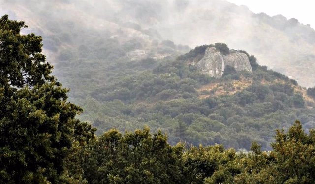 Grotte Mandrin (la roca en el centro de la imagen) en la Francia mediterránea registra la primera migración de sapiens en toda Europa.