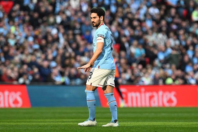 Ilkay Gündogan, durante un partido con el Manchester City.