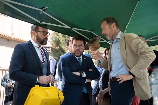 Visita del president Aragonès a la infraestructura afectada 