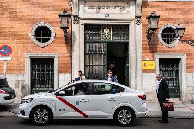 Juan José Carbonero, de la Asociación Profesional de la Magistratura (APM), a su llegada a una reunión de jueces y fiscales con el Ministerio de Justicia.