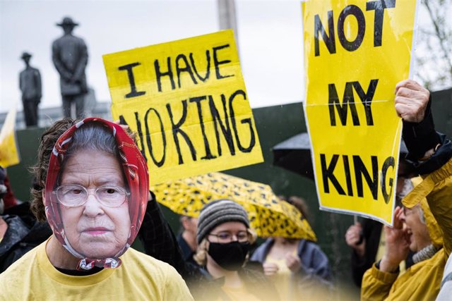 Protestas contra la monarquía en Londres