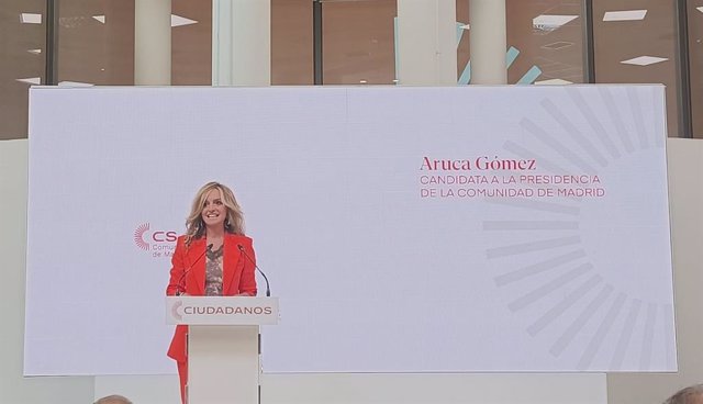 La candidata de CS a la Presidencia de la Comunidad de Madrid, Aruca Gómez