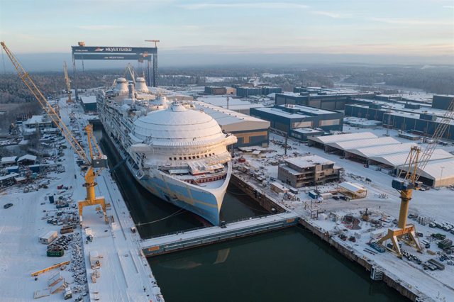 Royal Caribbean ultima la construcción del Icon of the Seas, el barco más grande del mundo que navegará en 2024