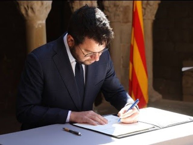 El president de la Generalitat, Pere Aragonès
