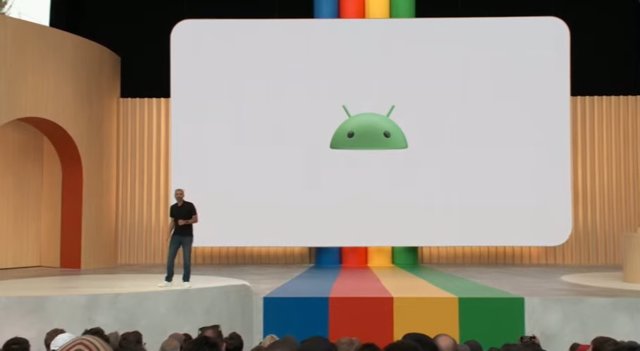 Logo de Android en el evento Google I/O 2023