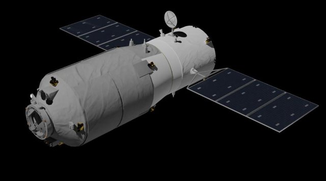Representación de la nave espacial de carga Tianzhou.