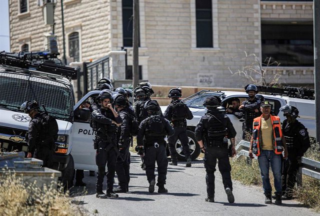 Militares israelíes en el este de Jerusalén