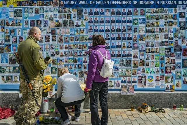 Funeral en memòria d'un militar mort en els combats de Bakhmut  