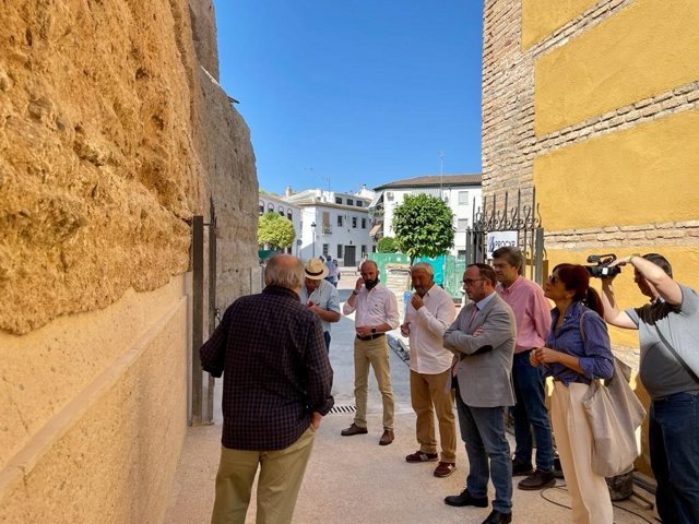 Visita a los trabajos de conservación de la Muralla de Luis Vives