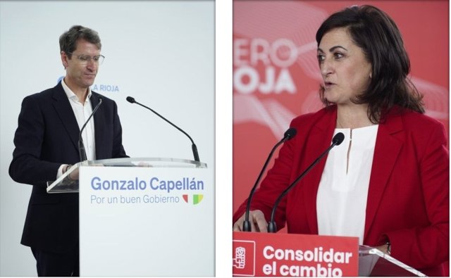 Los candidatos a la Presidencia del PP y PSOE, Gonzalo Capellán y Concha Andreu