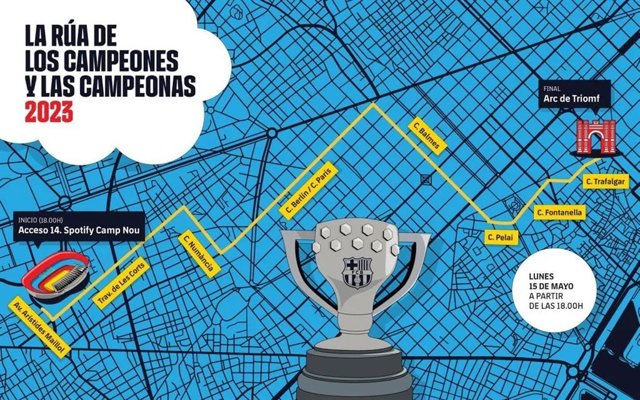 El Barça celebrará este lunes los títulos de Liga