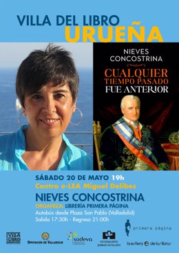 La periodista Nieves Concostrina en Urueña este sábado con su conferencia 'Cualquier tiempo pasado fue anterior'.