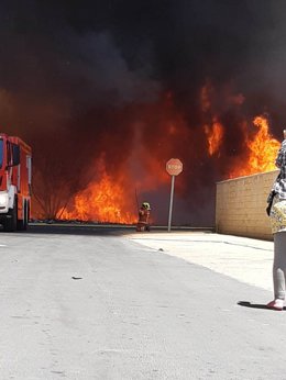 Imagen del incendio.