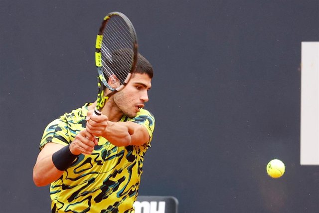El tenista español Carlos Alcaraz, en el torneo de Roma 2023.  