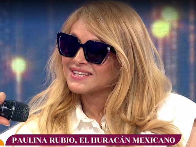 Paulina Rubio durante el programa 'Y ahora Sonsoles'