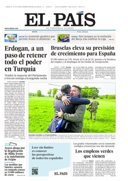 Portada de El País16 de mayo de 2023