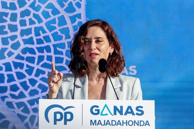 La presidenta de la Comunidad de Madrid y candidata del PP a la reelección el próximo 28M, Isabel Díaz Ayuso
