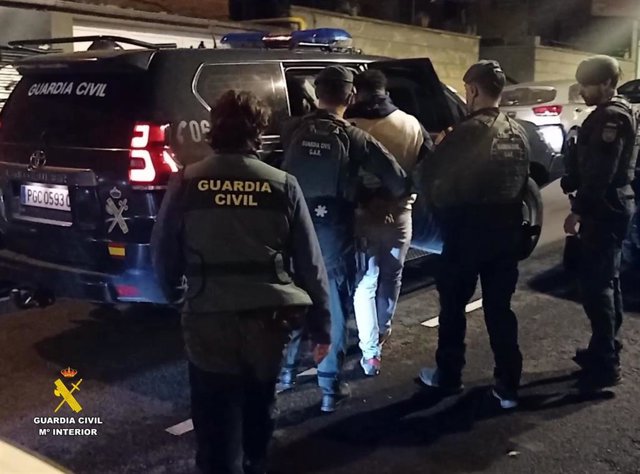 Detenidos por su implicación en el tiroteo en Aguadulce (Almería) el pasado mes de diciembre.