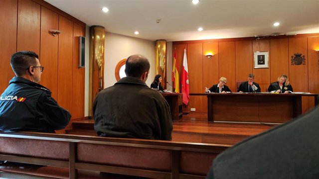 El condenado, durante la vista en el TSJC para abordar el recurso de la defensa.