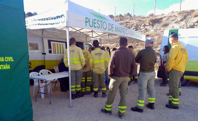 Puesto de mando avanzado para la búsqueda de José Antonio Illescas Olmos