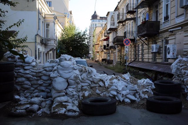 Archivo - Imagen de archivo de Odesa preparándose para los bombardeos rusos y protegiendo sus edifcios