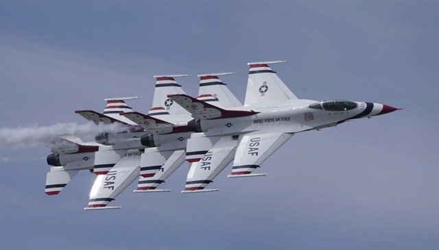 Archivo - Avions de combat F-16