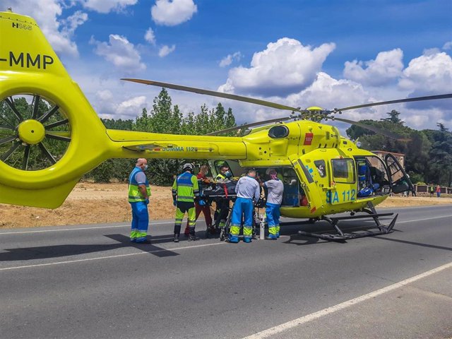 Grave un hombre de 31 años con quemaduras de tercer grado en Pelayos de la Presa trasladado al hospital en helicóptero