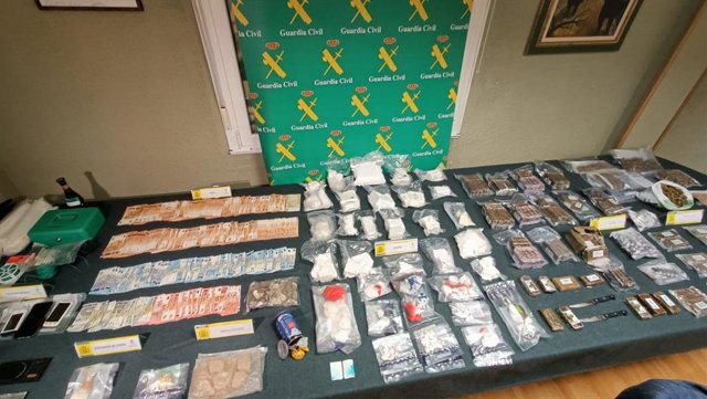 Droga incautada en una operación antidroga en Burgos.