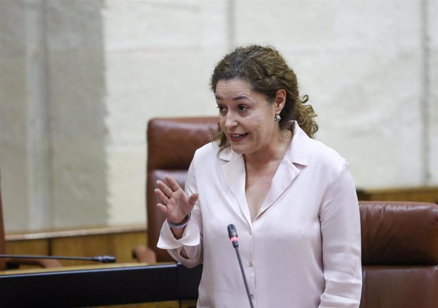 La portavoz del Grupo Por Andalucía, Inmaculada Nieto, en una foto de archivo en el Parlamento andaluz.